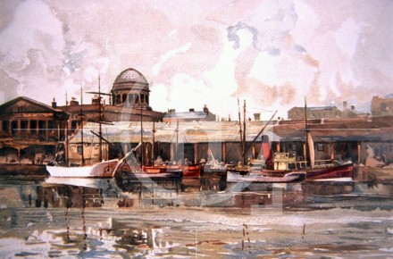 Salthouse Dock and the Custom House, 1910